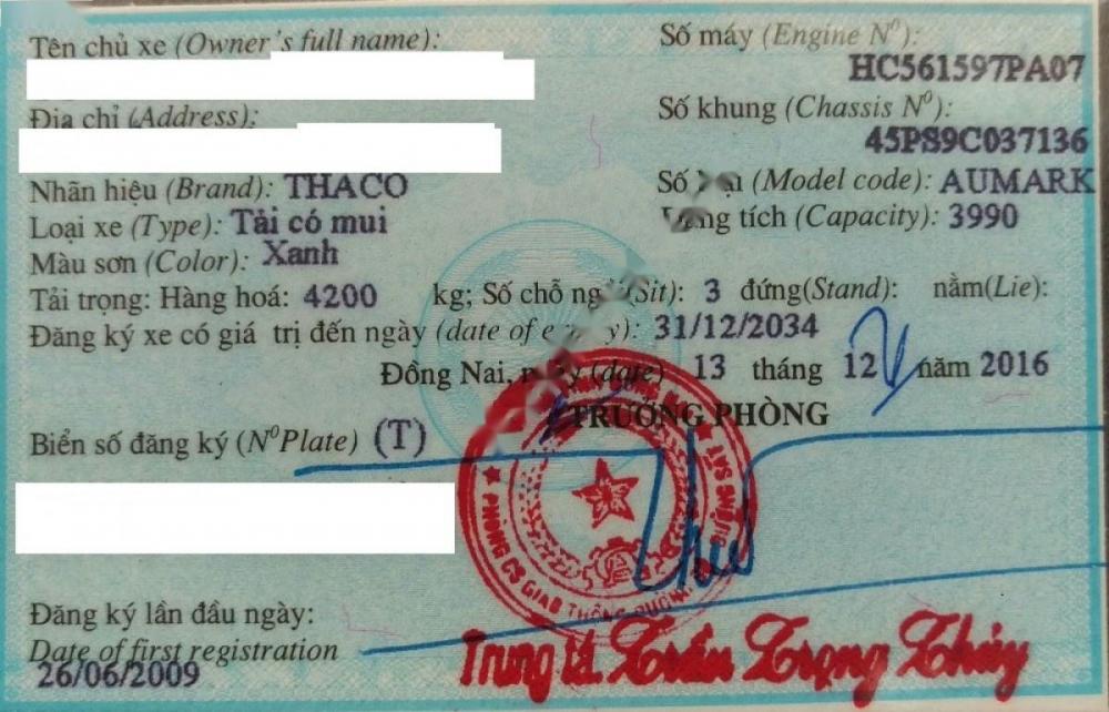 Thaco AUMARK 2009 - Cần bán Thaco AUMARK sản xuất năm 2009, màu xanh lam chính chủ giá cạnh tranh