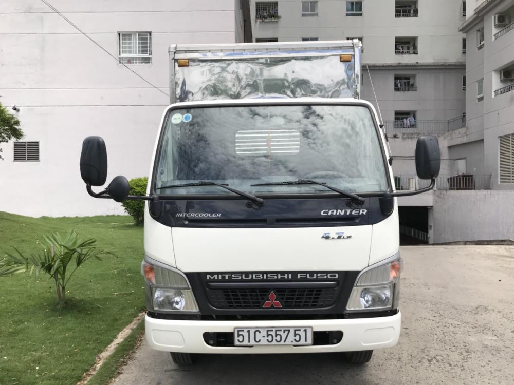 Mitsubishi Canter 4.7LW 2015 - Cần bán xe Mitsubishi Canter 4.7LW 1.6 tấn đời 2015, màu trắng xe trùm mền