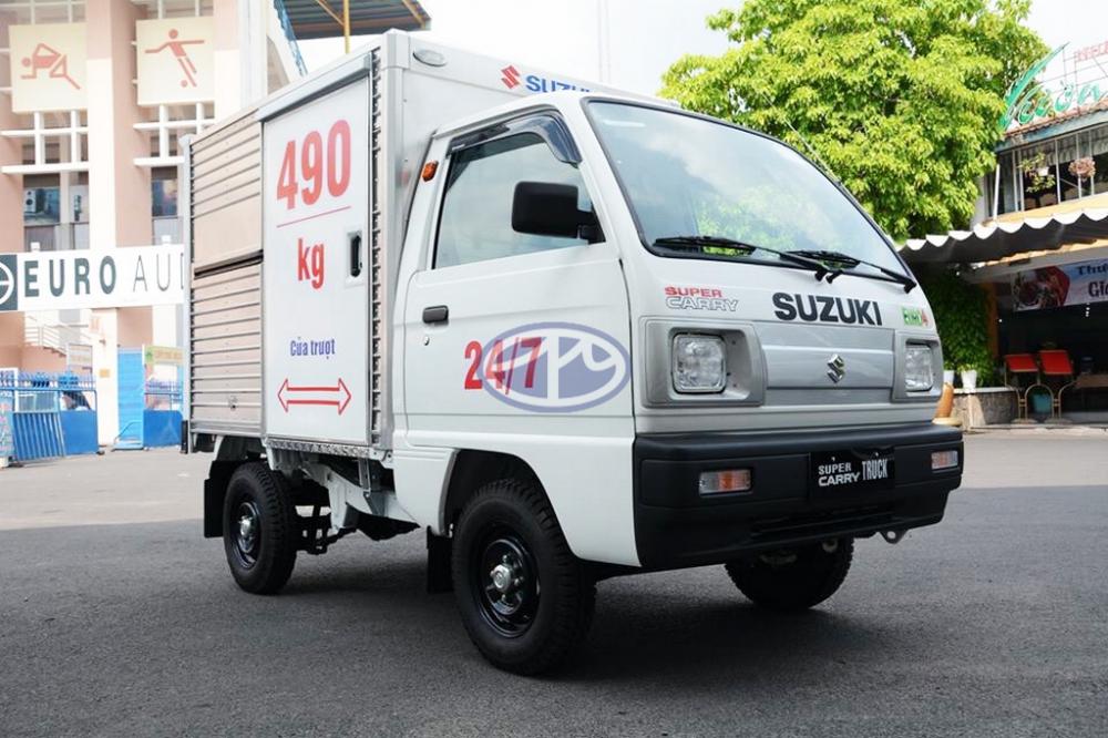 Xe tải Dưới 500kg 2018 - Bán xe tải Suzuki 490kg thùng kín – Cửa trượt, nhập khẩu linh kiện