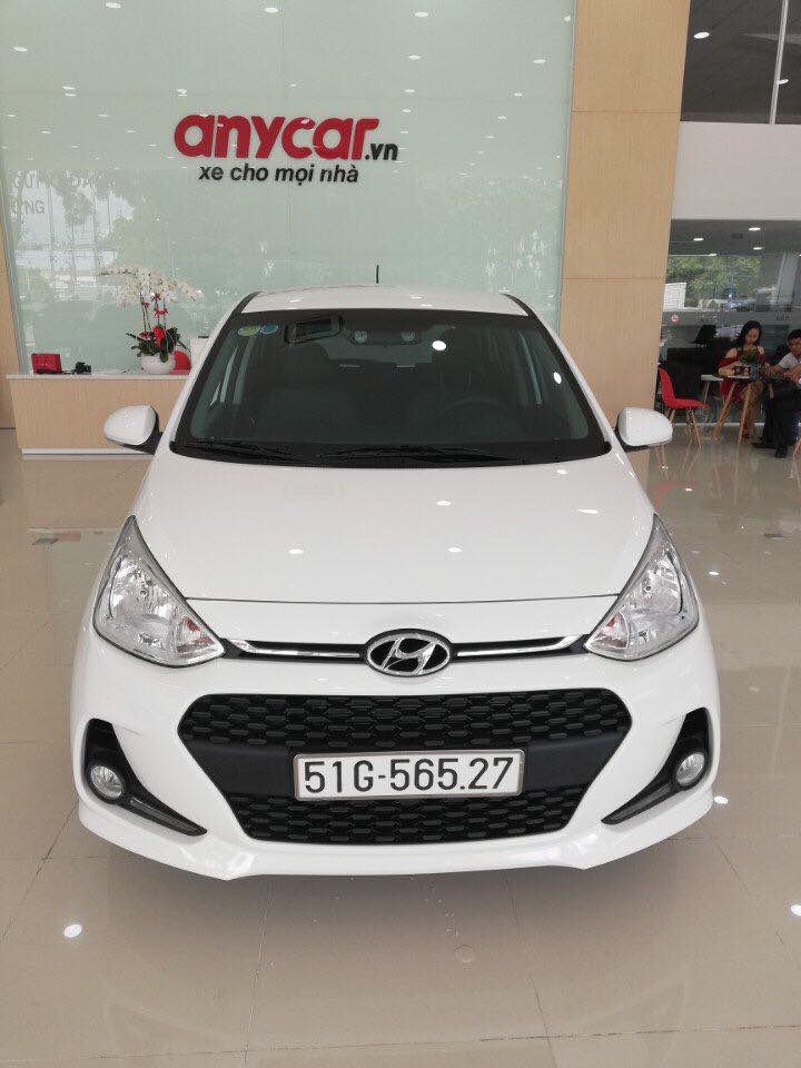 Hyundai Grand i10 1.2AT 2018 - Bán Hyundai Grand i10 1.2AT năm 2018, màu trắng