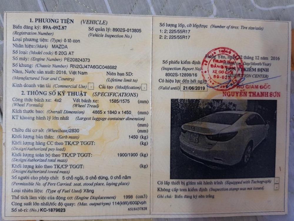 Mazda 1200 2.0 AT 2016 - Xe chính chủ thua bóng cần bán gấp