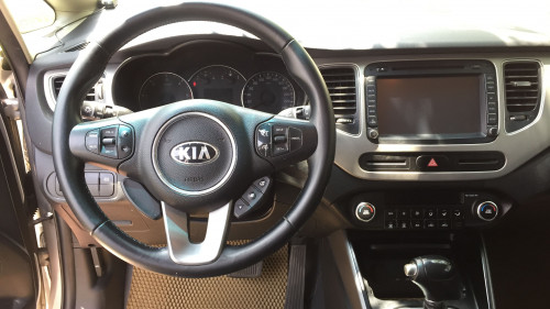 Kia Rondo   1.7l AT  2015 - Cần bán xe Kia Rondo 1.7l AT đời 2015, màu bạc 