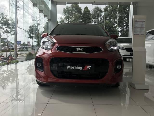 Kia Morning  S  2018 - Bán Kia Morning S năm sản xuất 2018, màu cam đất, giá 393tr