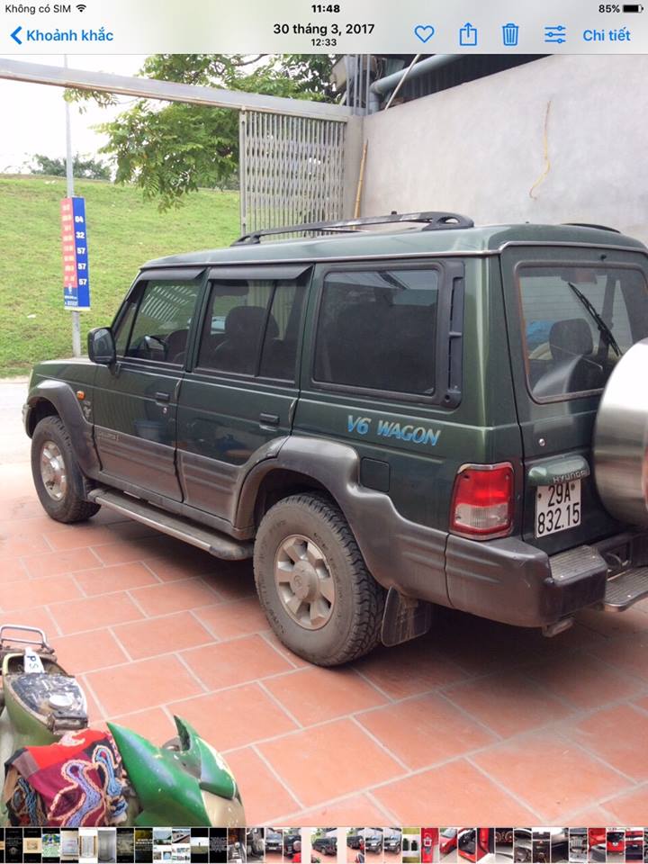 Hyundai Galloper V6 1999 - Bán xe Hyundai Galloper V6 1999, màu xanh lục, nhập khẩu, giá tốt