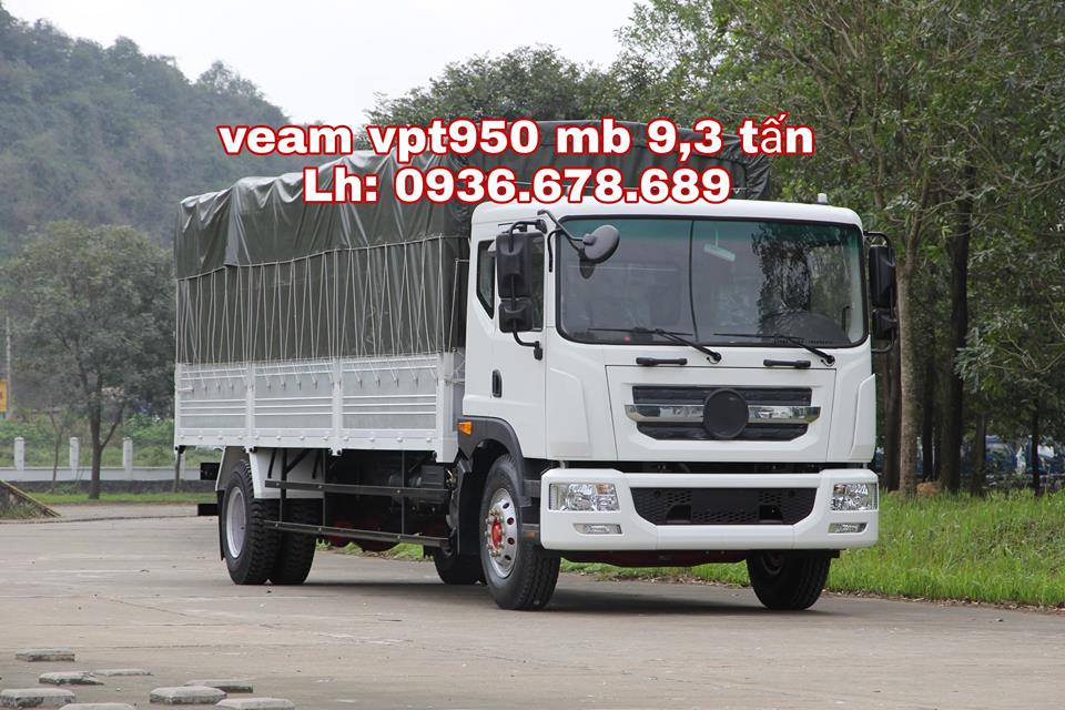 Xe tải 5 tấn - dưới 10 tấn 2018 - Bán xe tải Veam VPT950 9,3 tấn, động cơ Euro 4, thùng dài 7m6, giá tốt nhất toàn quốc
