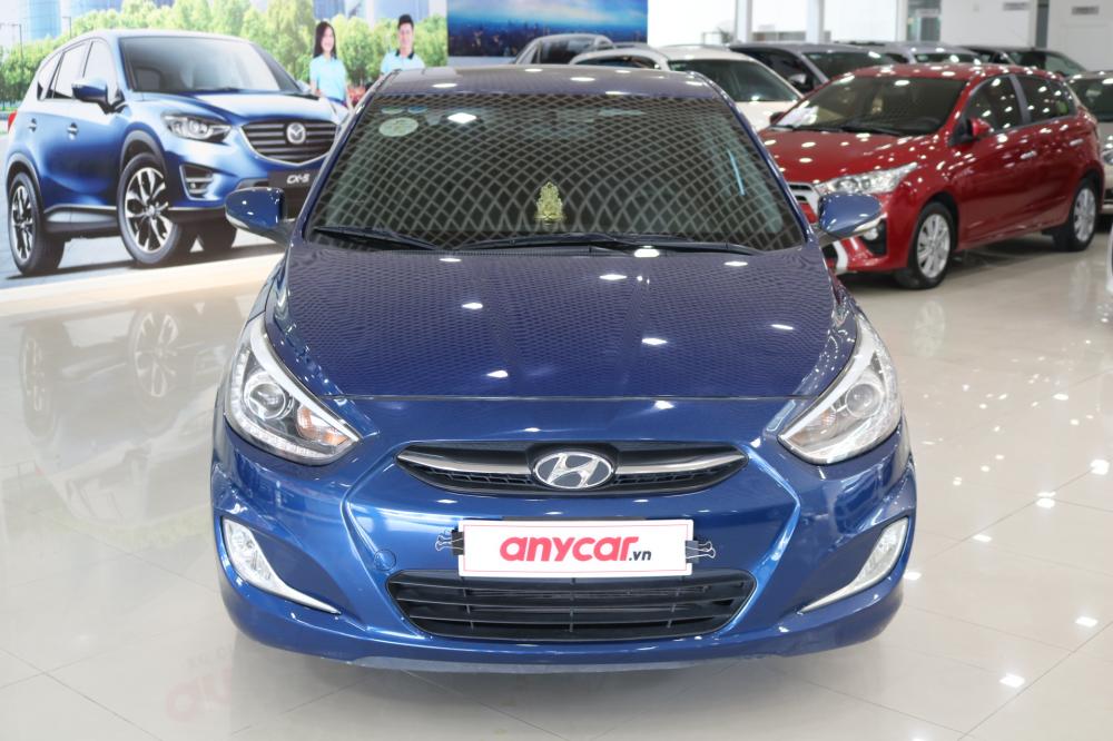 Hyundai Accent 1.4AT 2015 - Bán xe Hyundai Accent 1.4AT 2015, màu xanh lam, nhập khẩu