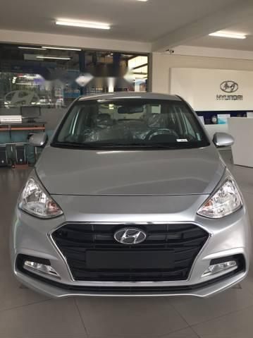 Hyundai Grand i10  1.2 MT 2018 - Cần bán Hyundai Grand i10 1.2 MT năm 2018, màu bạc, giá tốt