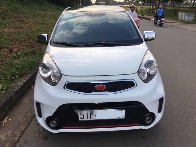 Kia Morning  Si AT 2015 - Cần bán xe Kia Morning Si AT năm 2015, màu trắng xe gia đình