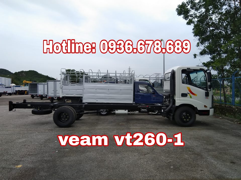 Xe tải 1,5 tấn - dưới 2,5 tấn 2018 - Bán xe tảI Veam VT260-1 thùng dài 6m, tải trọng 2 tấn, động cơ Isuzu, hỗ trợ trả góp