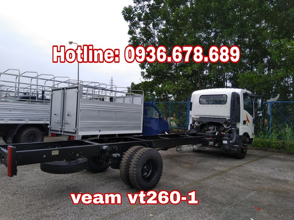 Xe tải 1,5 tấn - dưới 2,5 tấn 2018 - Bán xe tảI Veam VT260-1 thùng dài 6m, tải trọng 2 tấn, động cơ Isuzu, hỗ trợ trả góp