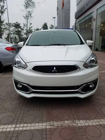 Mitsubishi Mirage   CVT   2018 - Bán ô tô Mitsubishi Mirage CVT sản xuất 2018, màu trắng, giá 450tr