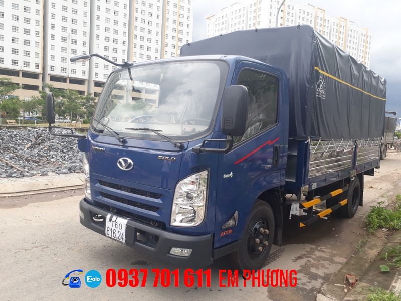 Xe tải 2,5 tấn - dưới 5 tấn 2018 - Xe tải Hyundai 3T5 IZ65 thùng mui bạt, hỗ trợ trả góp toàn quốc