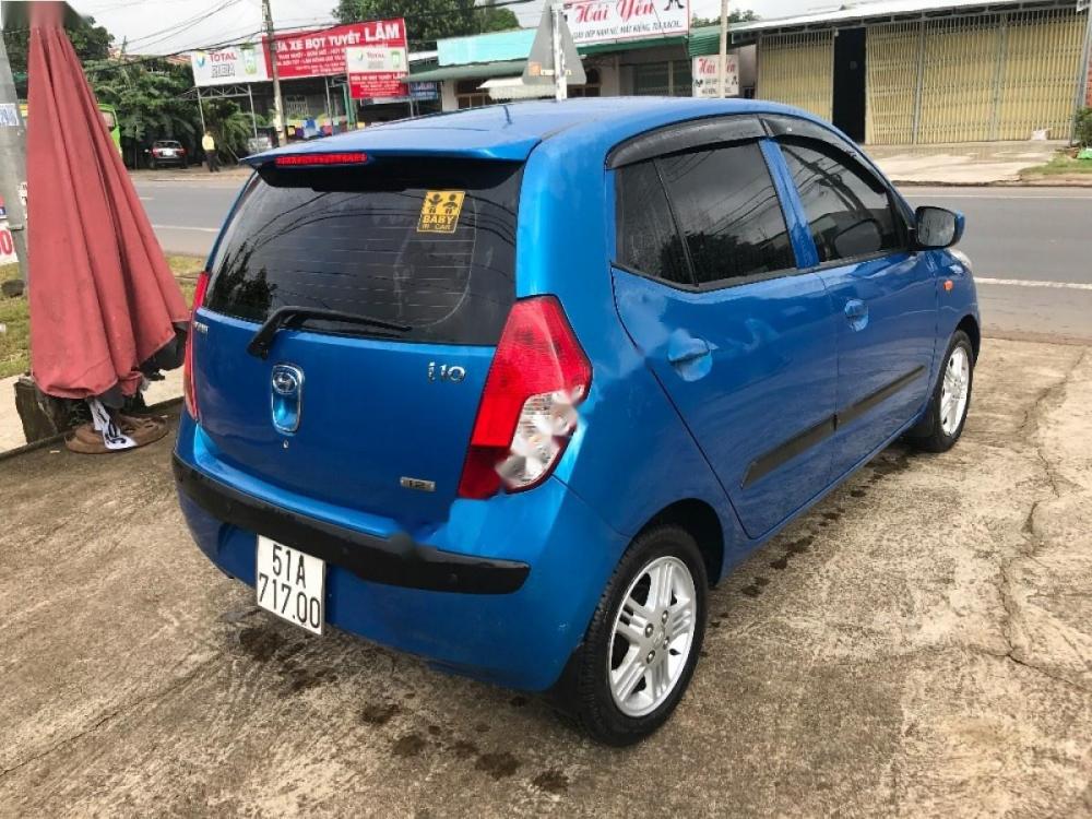 Hyundai i10 1.2 AT 2010 - Bán Hyundai i10 1.2 AT năm 2010, màu xanh lam, xe nhập  