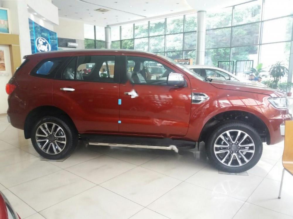 Ford Everest Titanium 2.0L 4x2 AT 2018 - Bán ô tô Ford Everest Titanium 2.0L 4x2 AT 2018, màu đỏ, nhập khẩu