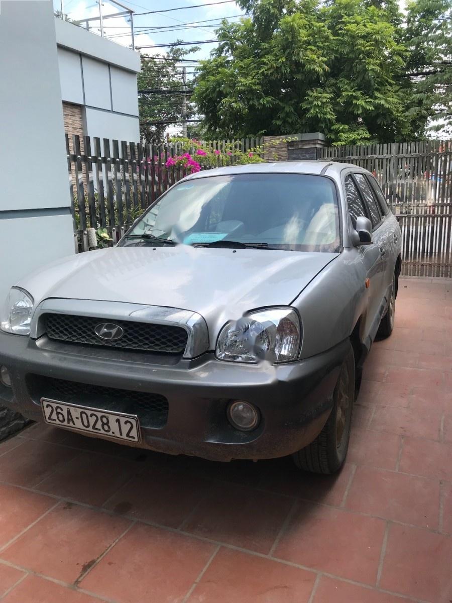 Hyundai Santa Fe Gold 2.0 AT 2003 - Bán Hyundai Santa Fe Gold 2.0 AT đời 2003, màu bạc 