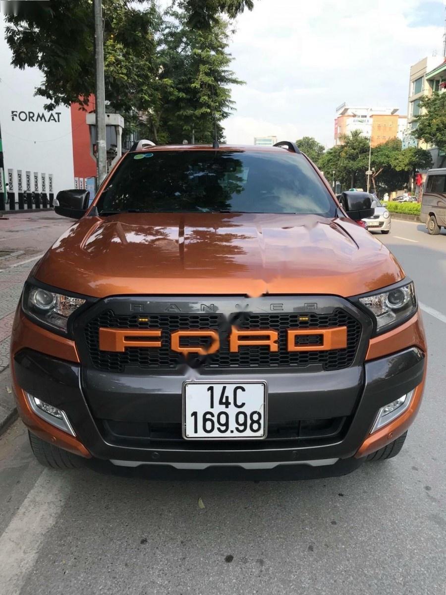 Ford Ranger Wildtrak 3.2L 4x4 AT 2016 - Bán Ford Ranger Wildtrak 3.2L 4x4 AT 2016, màu nâu, nhập khẩu 