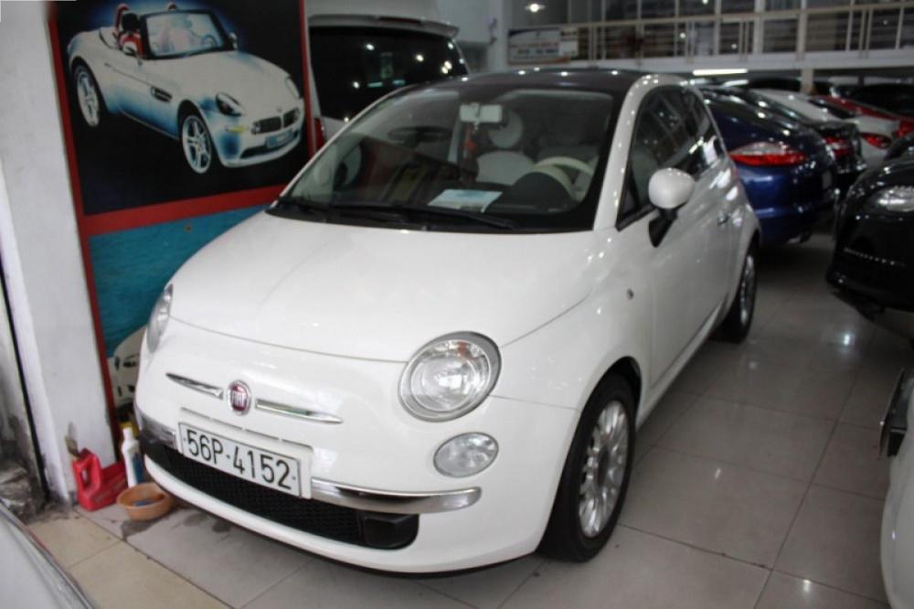 Fiat 500 1.2 AT 2009 - Bán Fiat 500 1.2 AT sản xuất năm 2009, màu trắng, xe nhập