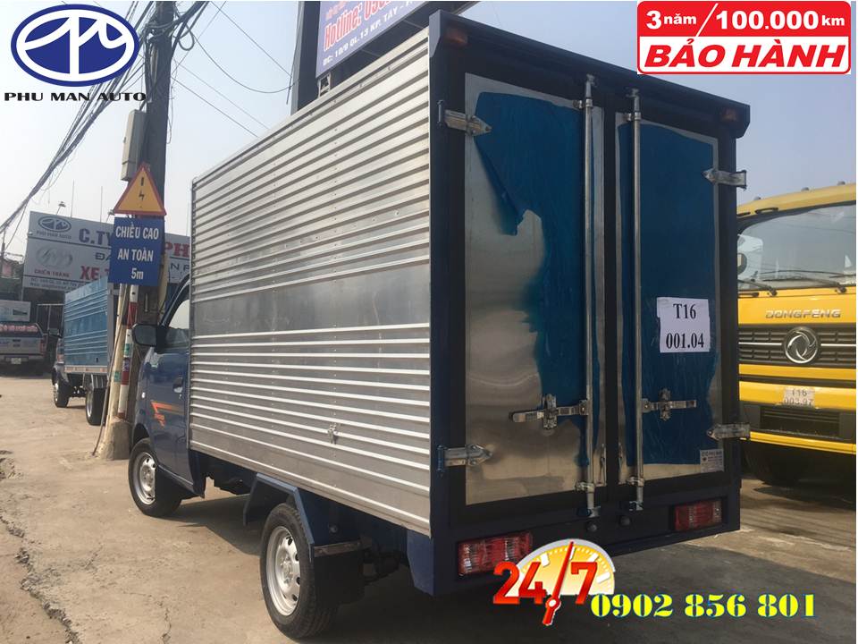 Xe tải 500kg - dưới 1 tấn 2018 - Xe tải Dongben 870kg, thùng dài 2 mét 4, trả góp 70tr lấy xe