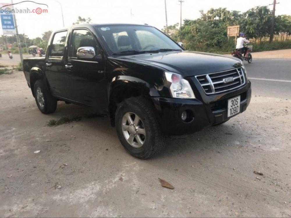 Isuzu Dmax LS 3.0 4x4 MT 2009 - Cần bán gấp Isuzu Dmax LS 3.0 4x4 MT đời 2009, màu đen, 200tr