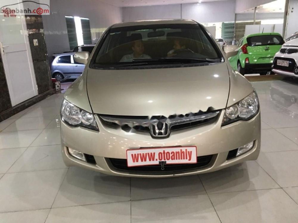 Honda Civic 2.0 AT 2008 - Cần bán Honda Civic 2.0 AT đời 2008, màu vàng số tự động