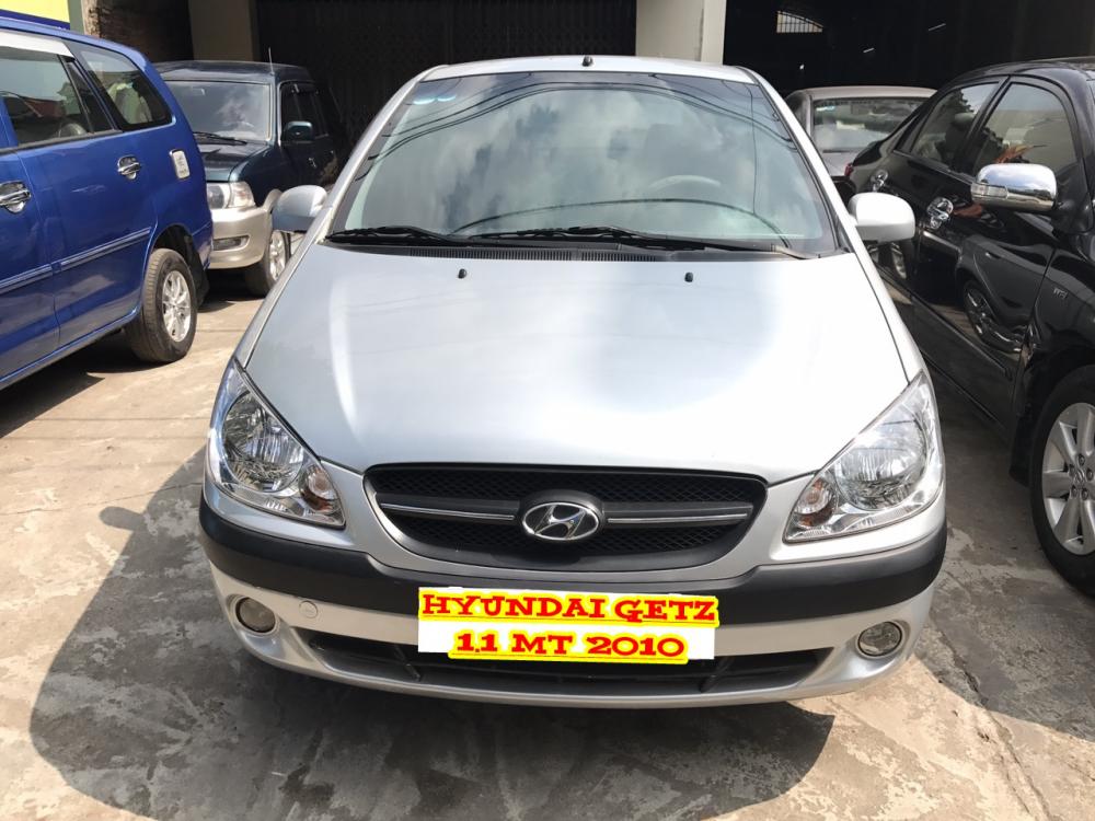 Hyundai Getz 1.1MT 2010 - Cần bán xe Hyundai Getz 1.1MT sản xuất 2010, màu bạc, xe nhập, giá chỉ 225 triệu