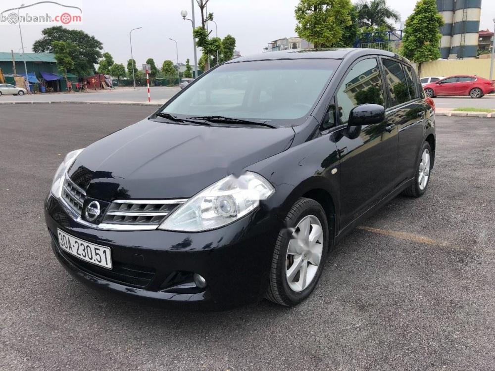 Nissan Tiida 1.6 AT 2008 - Cần bán Nissan Tiida 1.6 AT 2008, màu đen, xe nhập