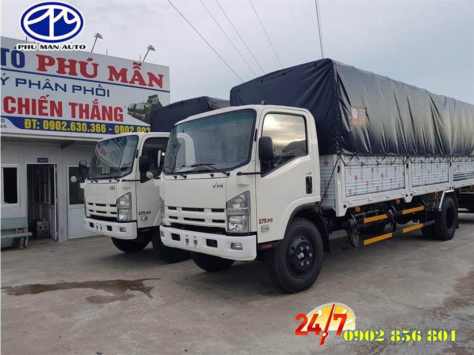 Xe tải 5 tấn - dưới 10 tấn 2017 - Đánh giá xe tải Isuzu 8 tấn, đặc điểm loại xe tải 8 tấn/ thùng dài 7 mét