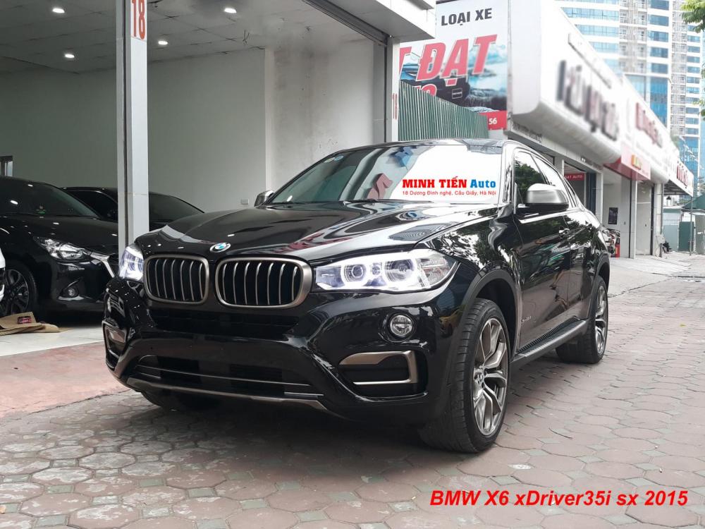 BMW X6 xDrive35i 3.0 AT 2015 - Bán BMW X6 xDrive35i 3.0 AT năm sản xuất 2015, màu đen, xe nhập số tự động