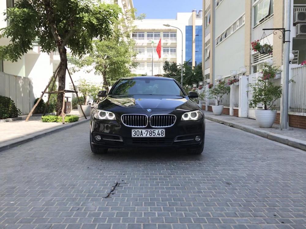 BMW 5 Series 520i 2015 - Bán BMW 520i đen, nội thất kem 2015