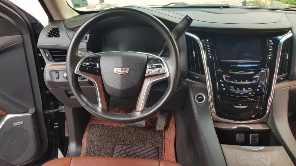 Cadillac Escalade 2015 - Bán Cadilac Escalede ESV Premium sản xuất 2015 màu đen, nội thất nâu đỏ