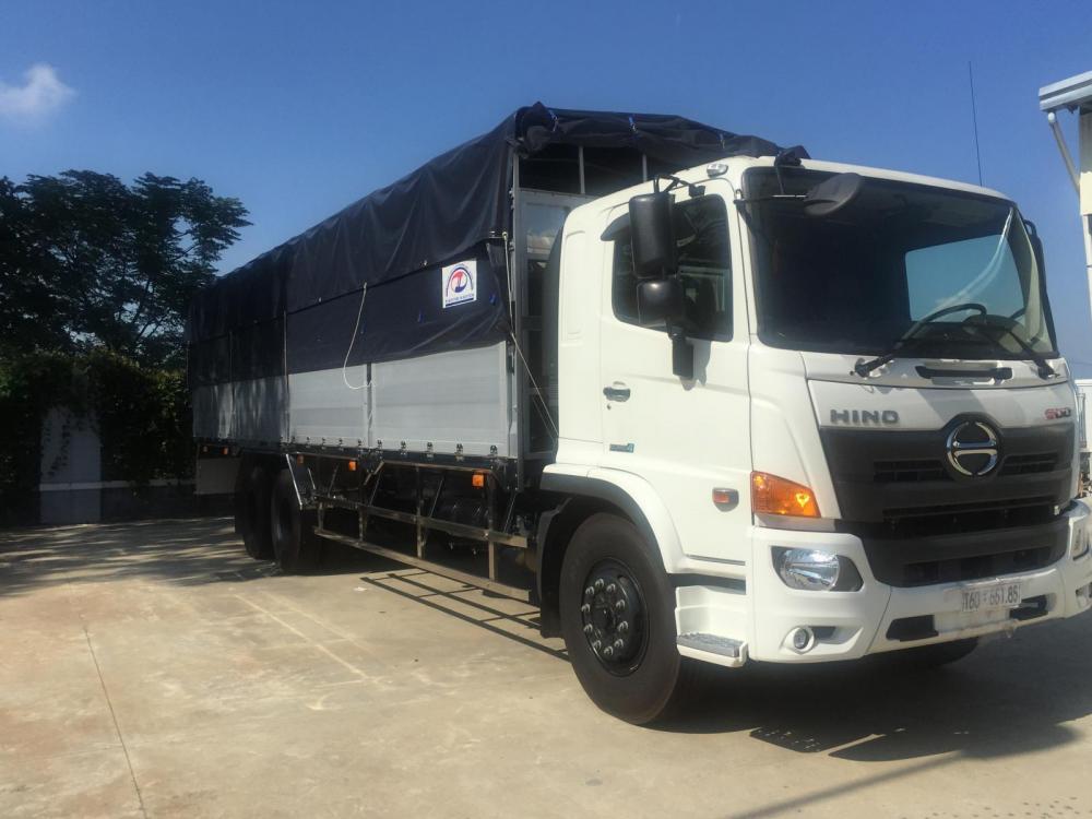 Hino FL 8JW7A 2018 - Cân bán xe tải mui bạt FL8JW7A, Euro 4, tải trọng 14.25 tấn, thùng dài