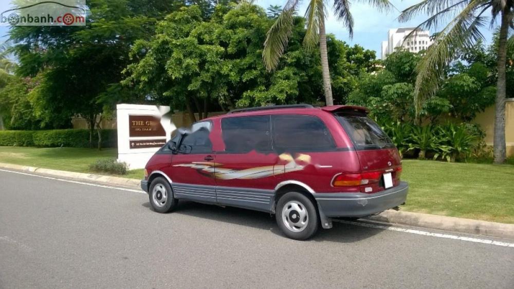 Toyota Previa 2.4AT 1991 - Bán Toyota Previa 2.4AT đời 1991, màu đỏ, nhập khẩu