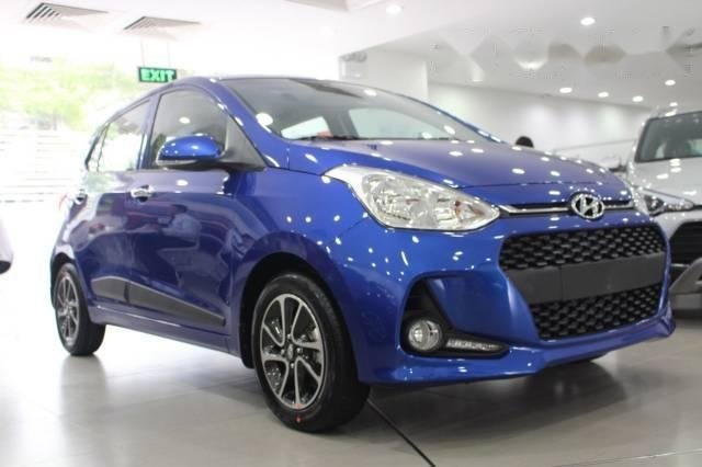 Hyundai Grand i10 2018 - Bán Grand I10 Hatchback số sàn, bản đủ, màu xanh dương, xe giao ngay