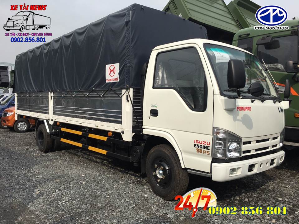 Xe tải 1,5 tấn - dưới 2,5 tấn 2018 - Isuzu 1T9 nay đã ra thiết kế thùng hàng siêu dài để cung cấp cho các khách hàng chuyên vào thành phố 