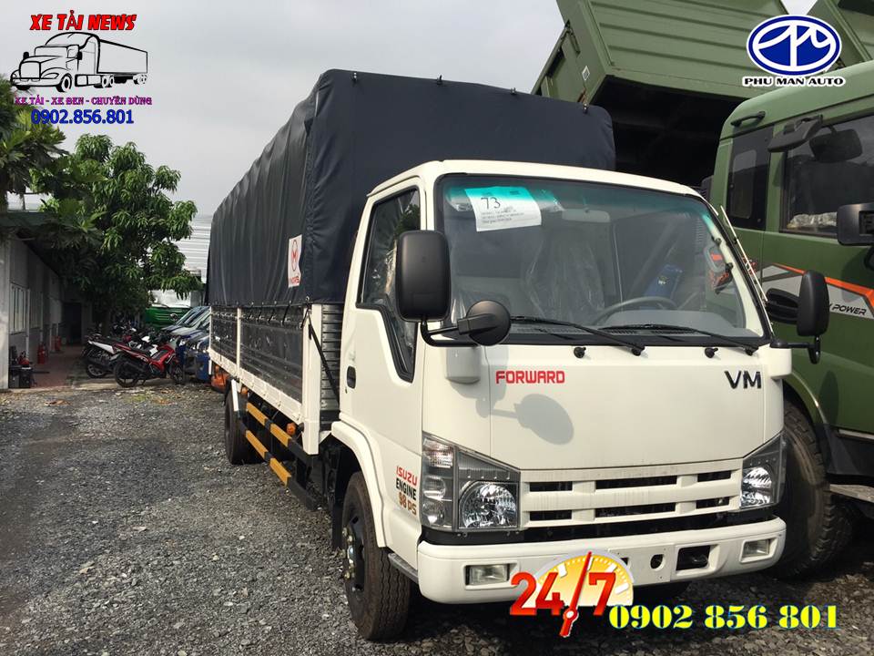 Xe tải 1,5 tấn - dưới 2,5 tấn 2018 - Isuzu 1T9 nay đã ra thiết kế thùng hàng siêu dài để cung cấp cho các khách hàng chuyên vào thành phố 