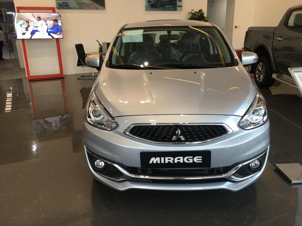 Mitsubishi Mirage CVT 2018 - Bán Mitsubishi Mirage CVT đời 2018, màu bạc, giao ngay