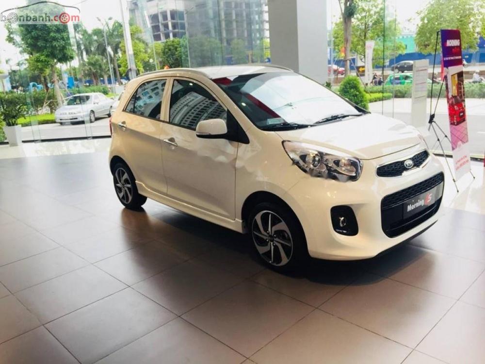 Kia Morning S AT 2018 - Cần bán xe Kia Morning S AT đời 2018, màu trắng