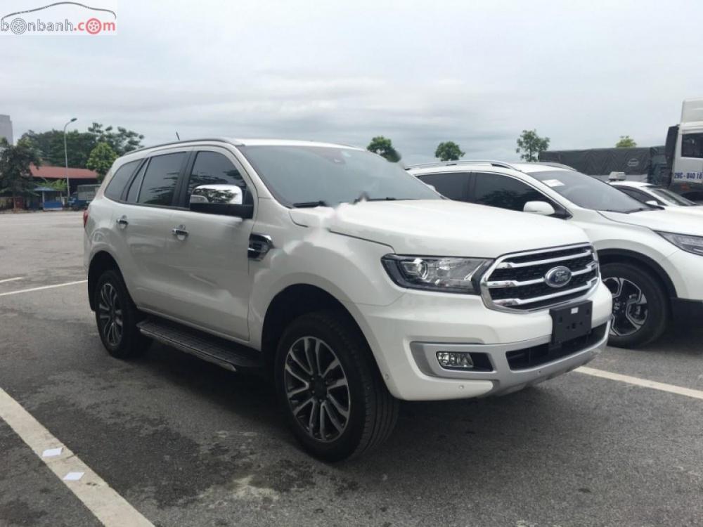 Ford Everest Titanium 2.0L 4x4 AT 2018 - Cần bán Ford Everest Titanium 2.0L 4x4 AT đời 2018, màu trắng, nhập khẩu