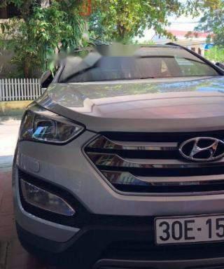 Hyundai Santa Fe   2.4 AT 2014 - Bán ô tô Hyundai Santa Fe 2.4 AT đời 2014, màu bạc