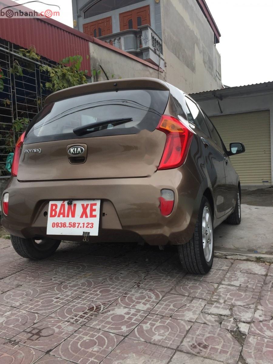 Kia Morning MT 2013 - Cần bán gấp Kia Morning MT đời 2013, màu nâu