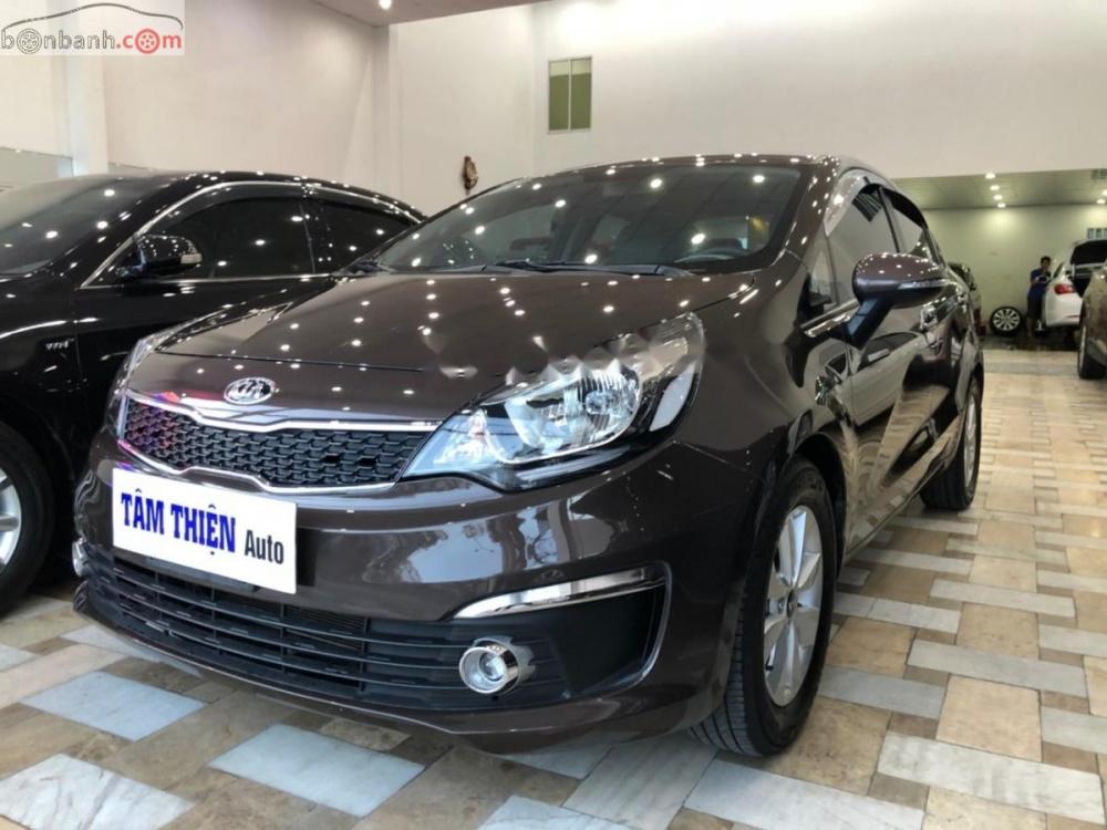 Kia Rio 1.4 AT 2015 - Bán xe Kia Rio 1.4 AT năm sản xuất 2015, màu nâu, nhập khẩu