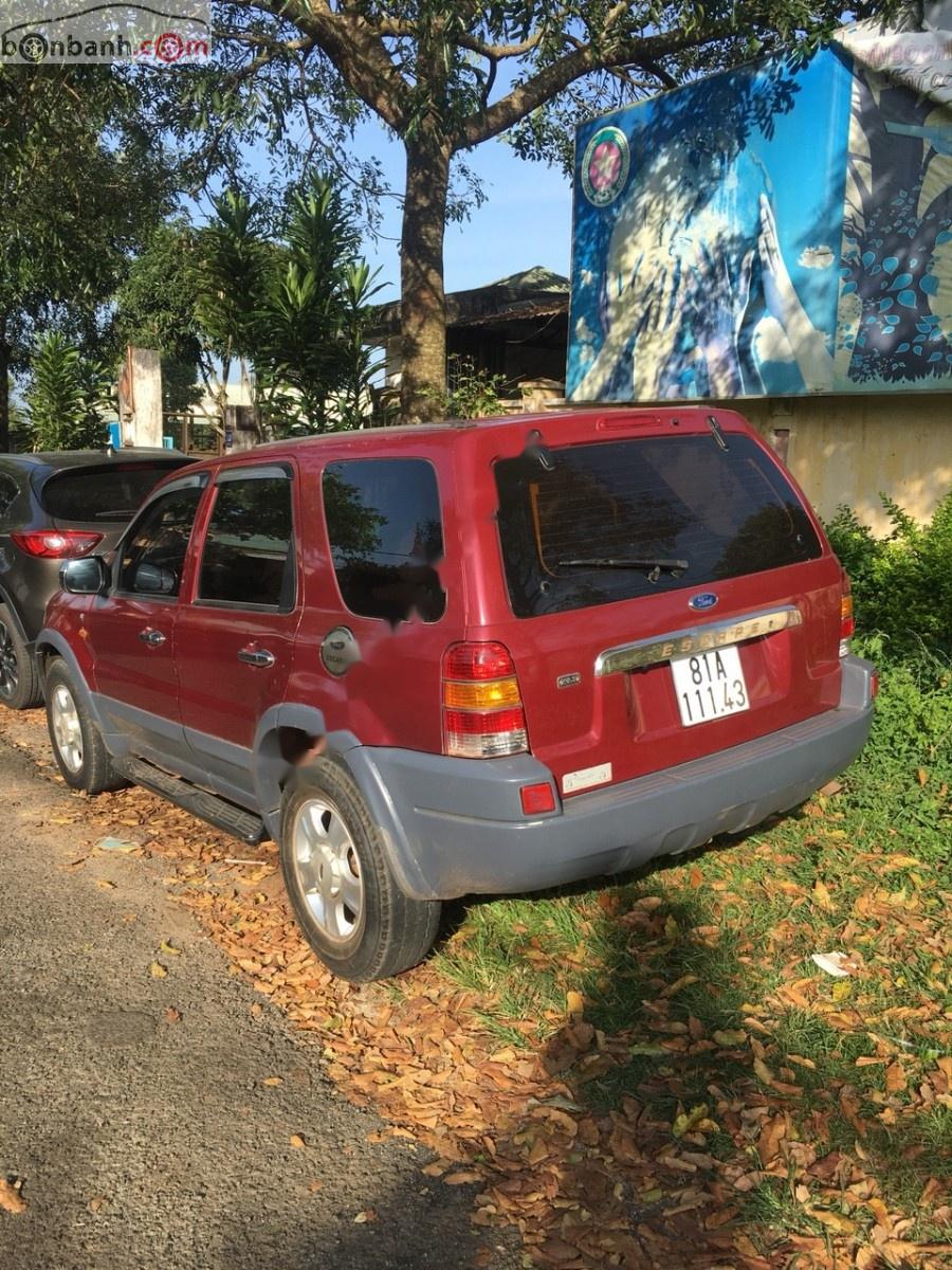 Ford Escape 3.0 V6 AT 2002 - Cần bán Ford Escape 3.0 V6 AT đời 2002, màu đỏ số tự động