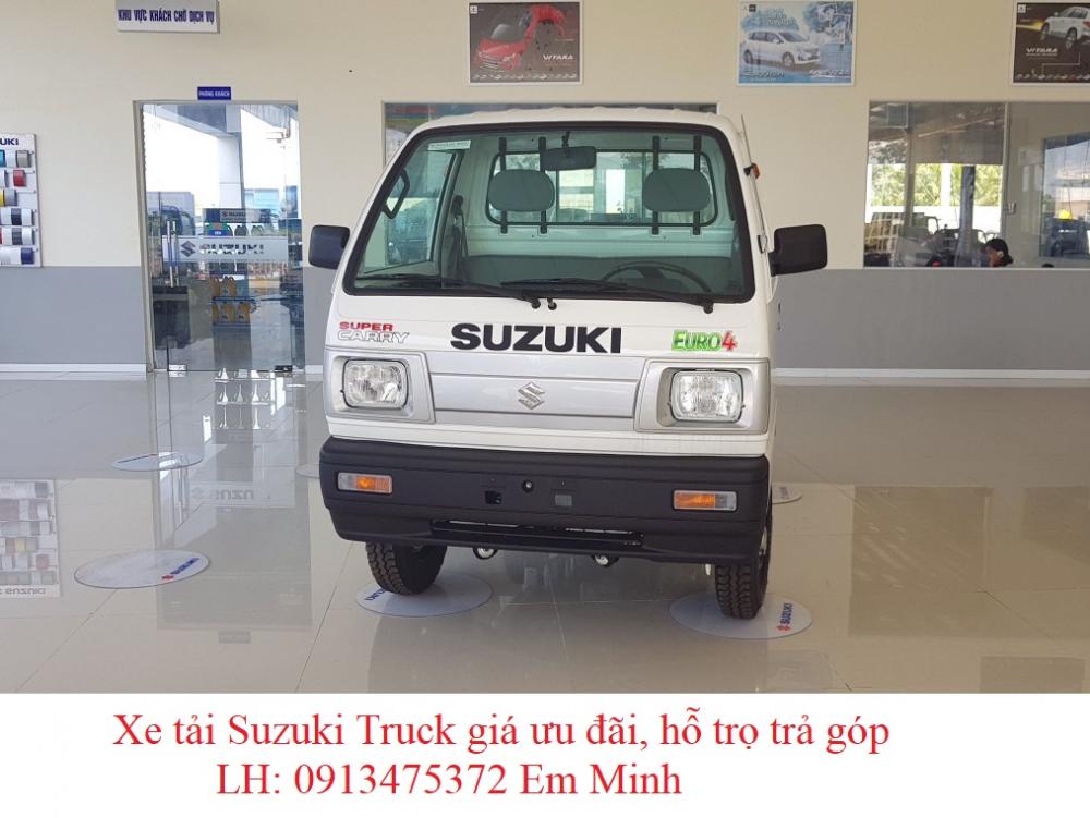 Suzuki Carry   2018 - Bán trả góp Suzuki Truck 650kg thùng lửng - màu trắng - giá ưu đãi