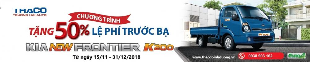 Kia Frontier Euro4 2018 - Xe Thaco Kia K200 - tải trọng dưới 2 tấn - Động cơ Hyundai - Đời 2018 - Euro4