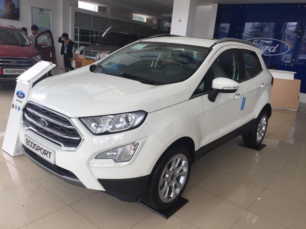 Ford EcoSport Titanium 1.0 2018 - Cần bán xe Ford EcoSport Titanium 1.0 đời 2018, màu trắng, 660 triệu. LH 0987987588