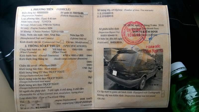 Toyota Previa   1997 - Cần bán xe Toyota Previa 1997, màu đỏ, nhập khẩu nguyên chiếc, giá 140tr