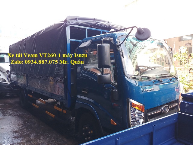 Xe tải 1,5 tấn - dưới 2,5 tấn VT260 2019 - Bán xe tải Veam Vt260-1 tải trọng 1T9 thùng dài 6.2 mét máy Isuzu