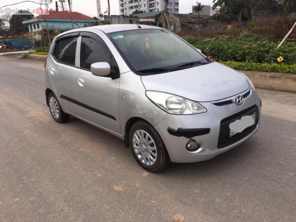 Hyundai i10 1.0 MT 2008 - Bán xe Hyundai i10 1.0 MT năm sản xuất 2008, màu bạc, nhập khẩu chính chủ