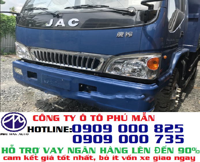 Xe tải 5 tấn - dưới 10 tấn   2018 - Bán xe tải Jac ben 7T8 đời 2018, màu xanh lam