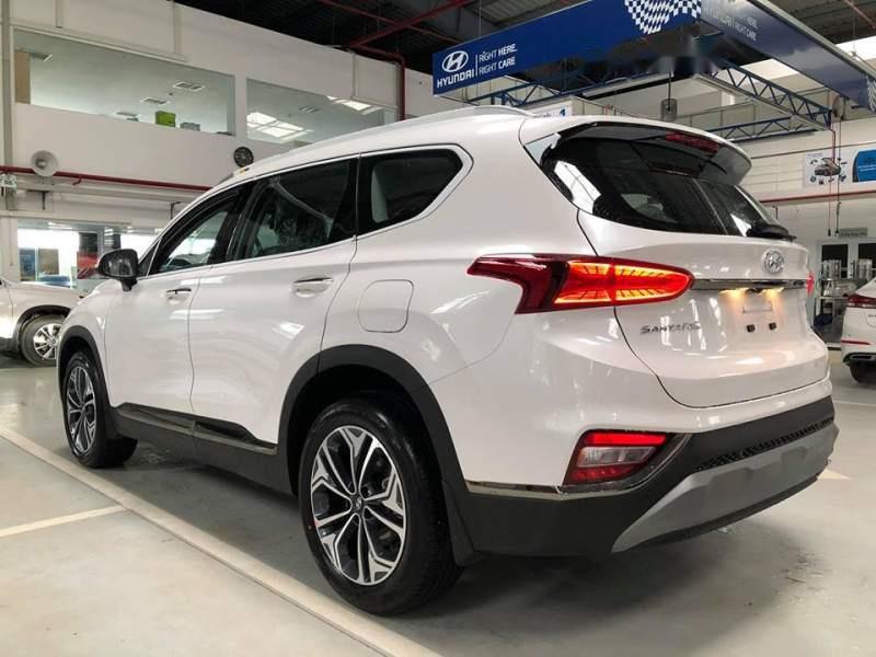 Hyundai Santa Fe  2.4 AT 2019 - Bán ô tô Hyundai Santa Fe đời 2019, màu trắng